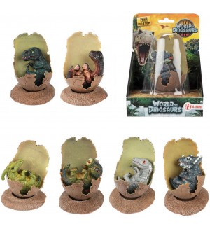 Фигурка Toi Toys - World of Dinosaurs, бебе динозавър в счупено яйце, асортимент