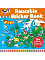 Книжка със стикери Galt - Животните по света, 150 стикера за многократна употреба
