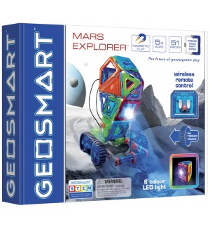 Магнитен конструктор Smart Games Geosmart - Марсиански изследовател, 51 части