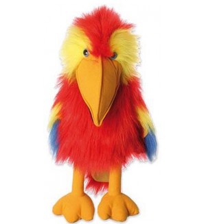 Кукла за куклен театър The Puppet Company - Големи птици: Червено макао