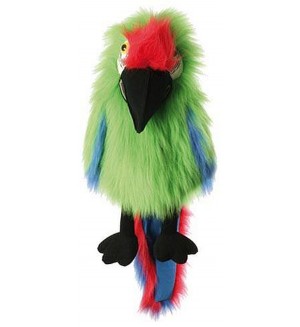 Кукла за куклен театър The Puppet Company - Големи птици: Зелено макао