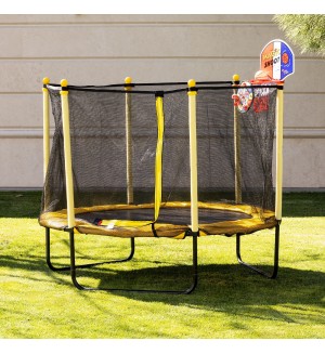 Голям батут Chipolino - Sporty, с баскетболен кош, 140 cm