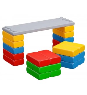 Голям детски конструктор Marioinex - Строителни блокове, 23 части