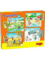Детски пъзели Haba 4 x 15 - Сезони, с 4 дървени фигурки