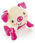Детска играчка от бамбук Hape - Мини животинка Прасе
