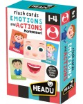 Образователни флаш карти Headu Montessori - Емоции и действия