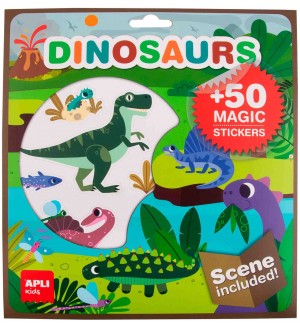 Игра със стикери Apli Kids - Динозаври