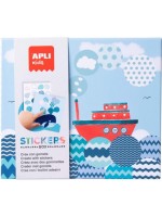 Игра със стикери Apli - Кораб