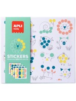 Игра със стикери Apli - Животни