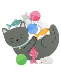 Игра за баланс Orange Tree Toys - Kitty, 10 части