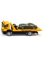 Метална количка Siku Super - Авариен камион с ремарке и автомобил, 1:55