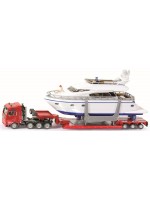 Метална играчка Siku Super - Камион с ремарке и яхта, 1:87