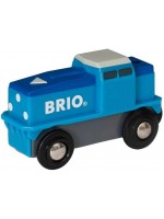 Играчка Brio - Карго локомотив, син