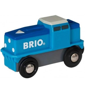 Играчка Brio - Карго локомотив, син