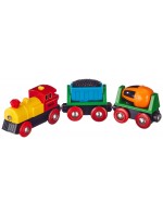 Играчка Brio - Влак със светлини, бетоновоз