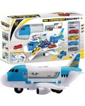 Играчка Jumbo Jet - Самолет гараж с 4 коли и хеликоптер