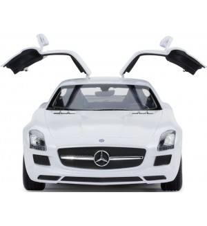 Играчка Rastar - Кола с волан контролер Mercedes-Benz SLS, 1:14, Бяла
