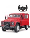 Играчка Rastar - Land Rover Denfender, 1:14, Червена