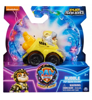 Играчка Spin Master Paw Patrol: The Mighty Movie - Състезател Ръбъл