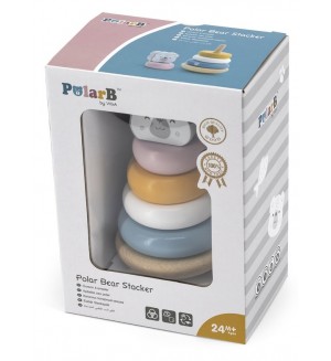 Играчка за нанизване Viga - Мече кула, Polar B