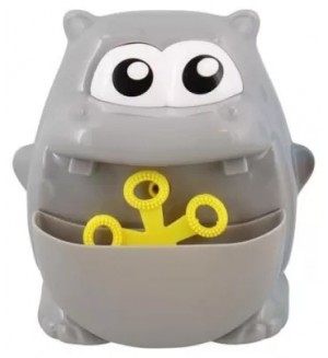 Играчка за сапунени балони Totum Moxy - Хипопотам, с течност 50 ml
