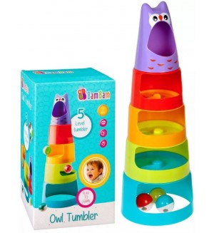 Играчка за сортиране Bam Bam - Чаши, Бухал