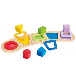 Играчка за сортиране Hape International - Цветове и форми, 11 части