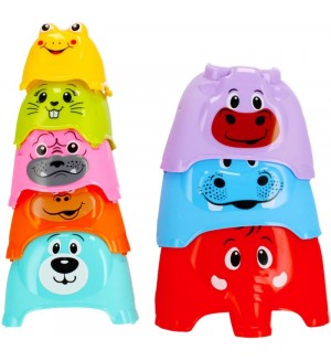 Играчки за сортиране Bam Bam - Животни, 7 броя