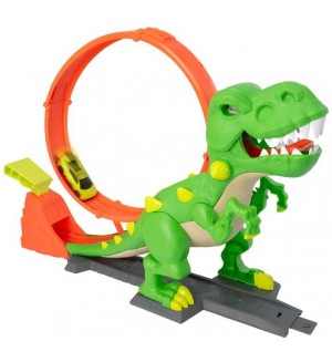 Игралек комплект HTI Teamsterz - Писта с кола Beast Machines, T-Rex Twister