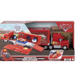 Игрален комплект 2 в 1 Disney Pixar Cars - Камион Мак и сервиз