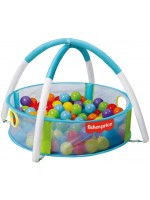Игрален комплект 2 в 1 Fisher Price - Кошара за игра с 25 броя топки