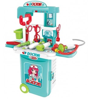 Игрален комплект 3 в 1 Raya Toys - Лекарски център в куфар