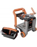Игрален комплект 3 в 1 Smoby Black & Decker Bricolo - Работна маса Devil, 19 части