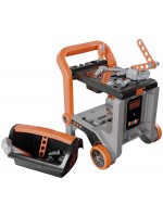 Игрален комплект 3 в 1 Smoby Black & Decker Bricolo - Работна маса Devil, 19 части