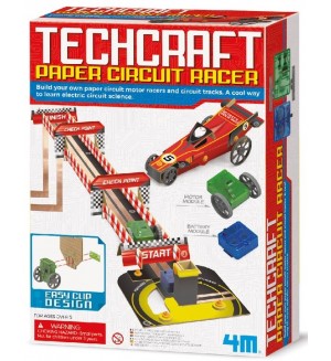Игрален комплект 4M - Еко технокрафт, състезателни коли