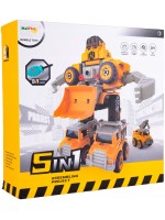 Игрален комплект 5 в 1 MalPlay - Робот-трансформер от 5 различни строителни машини