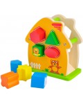 Игрален комплект Acool Toy - Дървена къщичка с животни, сортер