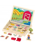 Игрален комплект Acool Toy - Магнитна дъска ферма с животни