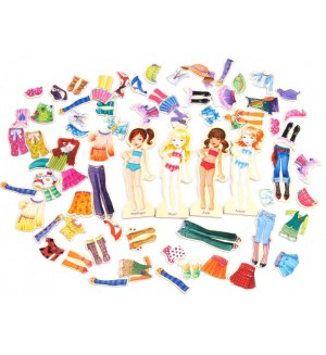 Игрален комплект Acool Toy - Магнитни фигурки за обличане