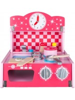 Игрален комплект Acool Toy - Малка дървена кухня, 15 части