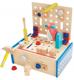 Игрален комплект Acool Toy - Работна маса с циркуляр и инструменти