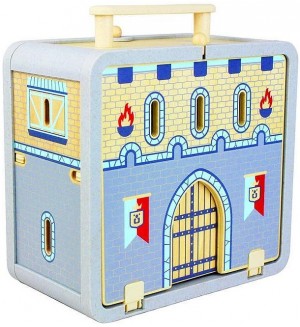 Игрален комплект Andreu Toys - Рицарски замък в куфарче