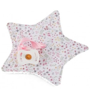 Игрален комплект Asi Dolls - Дизайнерска кърпа и биберон за кукла, Клое