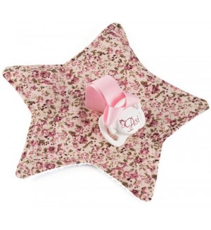 Игрален комплект Asi Dolls - Дизайнерска кърпа и биберон за кукла, Мартина