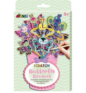 Игрален комплект Avenir Scratch Bouquet - Пеперуди