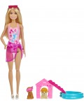 Игрален комплект Barbie - Басейн парти с кученца