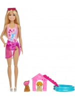 Игрален комплект Barbie - Басейн парти с кученца