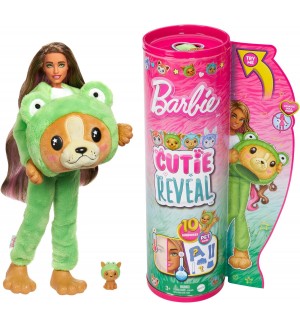 Игрален комплект Barbie Cutie Reveal - Куче облечено като жабка, с 10 изненади