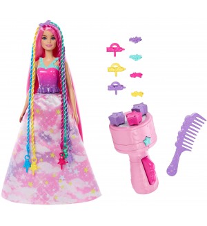 Игрален комплект Barbie Dreamtopia - Кукла с машинка за плитки