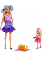 Игрален комплект Barbie Family & Friends - Barbie Malibu & Chelsea, пикник